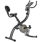 HOMCOM Heimtrainer, X-Bike, 2-in-1 Fahrradtrainer 6 kg Schwungrad, Trimmrad mit...