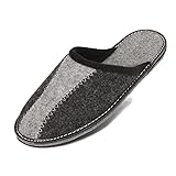 BeComfy Herren Filzpantoffeln Hausschuhe Pantoffel Filz Filzsohle Sehr Leicht...