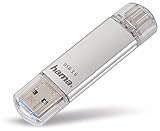 Hama 64 GB USB Stick mit USB 3.0 und USB 3.1-Type-C (2-in-1 Speicherstick, z.B....