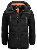 Indicode Herren Krem Winterjacke mit Kapuze | Herrenjacke Jacke Steppjacke...