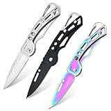 Vaileal 3 Stück Klein Klappmesser: Taschenmesser, Mini Scharf Klappmesser, EDC...