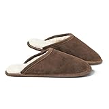Fellhof Lammfell Hausschuh TRENDY Damen Herren Fell Pantoffeln für Winter & Sommer Hausschuhe aus ECHTEM Lammfell Naturprodukt atmungsaktiv (42/43 Chocolate)