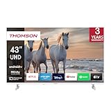 Thomson 43 Zoll (109 cm) 4K Ultra HD Weiß Smart Android TV, Google Assistant,...