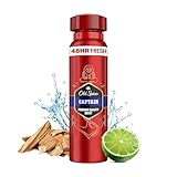 Old Spice Captain Deodorant Bodyspray für Männer, 150ml, 48H Frische,...