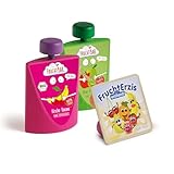 Erzi 03092 Kaufladenartikel für Kinder aus Holz, Set FruchtErzis und Quetschie...