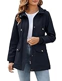 Tuopuda Übergangsjacke Damen Baumwolle Jacke Übergang Stehkragen Mantel Parka...