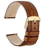 WOCCI 20mm Uhrenarmband für Herren und Damen, Echtes Leder - Top Genarbtes...