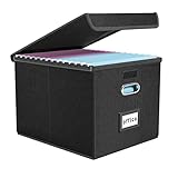 Okydoky Ablageboxen mit Deckel,A4 Hängemappenbox aus Faserplatte und Papier in...