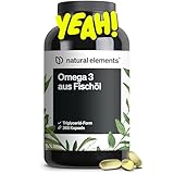 Omega 3 – 365 Kapseln – 2000mg Fischöl pro Tagesdosis – mit EPA und DHA...