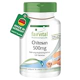 Fairvital | Chitosan 500mg - 120 Tabletten - 3000mg pro Tagesdosis - HOCHDOSIERT...