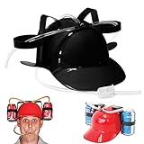 Trinkhelm Party Bierhelm,Helm mit Schlauch,Bauhelm Getränkehalter Bierhalter...