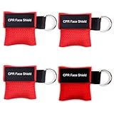 JAWUZ 4 Stück Beatmungsmaske mit Einwegventil Hautbarriere Taschenmaske, CPR...