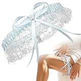 JK Trade® Premium Braut Strumpfband in Blau für Hochzeit in Einheitsgröße,...