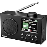 Mycket Tragbares DAB/DAB+ Radio, UKW Digitalradio mit Bluetooth, Kleines...