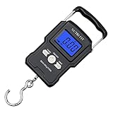 NUTRI FIT Digitale Kofferwaage,110lb/50kg Elektronische Digital Fischwaagen...