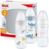 NUK First Choice+ Babyflasche im Set | 0–6 Monate | Temperature Control...