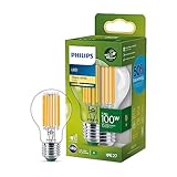 Philips LED Classic ultraeffiziente E27 Lampe, mit Energieeffizienzklasse A,...