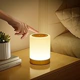 Nachttischlampe Touch Dimmbar, 4 Modi & 256 RGB Farbwechsel Warmes LED...