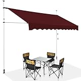 RELAX4LIFE Klemmmarkise 300 cm breit, Markise Balkon ohne Bohren,...
