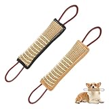 QINGYIWL 2 STK Beisswurst für Hunde Jute Beisswurst Training mit 2 Griff,...