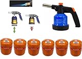 SMH LINE® Gasbrenner incl. 6 Stechkartuschen 190g Lötlampe Lötbrenner...