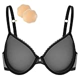 Wingslove Damen Sexy Transparenter BH Unwattierter Bügel BH Spitze Mesh...