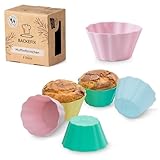 Backefix wiederverwendbare bunte Muffinförmchen Silikon BPA frei im 6 Set,...