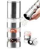 Zolmer® Modulare Salz und pfeffermühle 2 in 1 mit 3 Kammern – Edelstahl Salz...