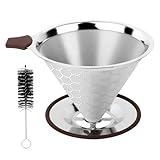 Kaffeefilter,Kaffeefilter aus Edelstahl, Wiederverwendbar Kaffee Filter...