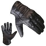 PROANTI Motorradhandschuhe Leder Sommer Motorrad Handschuhe Touchscreen Funktion...