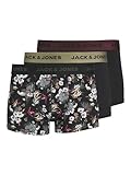 JACK & JONES Herren Jacflower Micro Fiber 3 Pack Boxershorts, Schwarz, XL EU