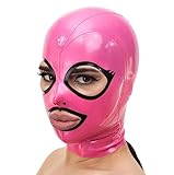 BERMEL Rosa Latexhaube Kopfmaske Aus Gummi,Kopfbedeckung Aus...