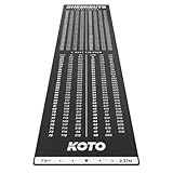 KOTO - Dartteppich Mit Abwurflinie Checkout Schwarz, 237x60cm Dartmatte, Mit...