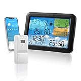 Wetterstation Wlan Mit Außensensor&Wettervorhersage,Wetterstationen Innen und...