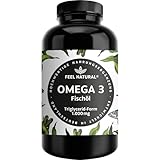Omega 3 Kapseln hochdosiert - Jahresvorrat 365 Stück - Nur 1 Kapsel täglich -...