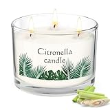 Citronella Kerze Outdoor Groß 400g, Draußen Kerze Outdoor und Innen,Dicke...