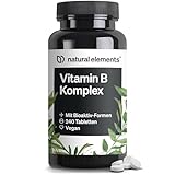 natural elements Vitamin B Komplex – 240 Tabletten – mit 8 essenziellen...
