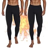 DDOBB Thermo Lang Unterhosen Herren 2er Pack Thermohose Männer Sportkleidung...