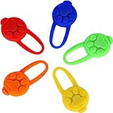 Yizhet 5 Stück Silikon Hunde Leuchtanhänger 3 Modis Licht Hund Clip On...