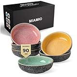 MIAMIO - Dipschalen Set 6 Stück (90 ml) / Keramik Dip Schälchen, kleine Sushi...