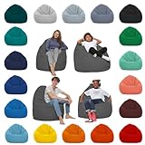 HomeIdeal - Sitzsack XXL Bodenkissen für Erwachsene & Kinder - Geeignet für...
