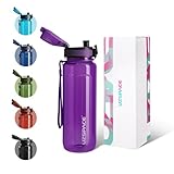 UZSPACE Trinkflasche 500ml / 750ml / 1000ml, Trinkflasche Kinder Auslaufsicher,...