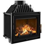 KRATKI Kamineinsatz Holzofen Gusseisen Maja 8kW BImSchV 2 Wirkungsgrad 80%...