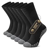 FALARY Merino Socken Wandersocken Herren 47-50 Damen Thermo Outdoor Socken...