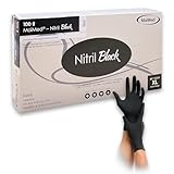 Maimed Nitril Black Einmalhandschuhe 100 Stück Einweghandschuhe XL – Schwarze...