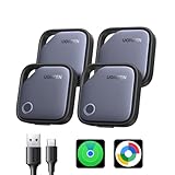 UGREEN FineTrack Duo 4er Pack für iOS oder Android, USB C aufladbarer Tracker...
