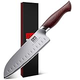 SHAN ZU Profi Santoku küchenmesser 18cm - Japanischer Hochcarbonstahl 10Cr15Mov...