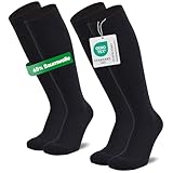 MEDOLY Stützstrümpfe (2 Paar) mit Kompression, Reisestrümpfe mit 65%...