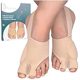 HALUTO 2 Stück Hallux Valgus Korrektur Bandage Mit Fersenband - Zehen Spreizer...