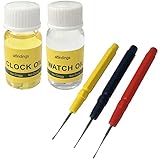 Uhren- und Uhrenöl + 3 Ölstifte: Schmiermittel, Reparatur, Horologiewerkzeug,...
